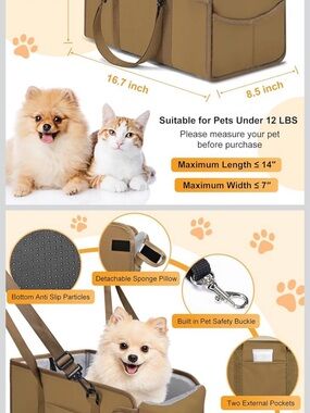 Portable Dog Car Seat